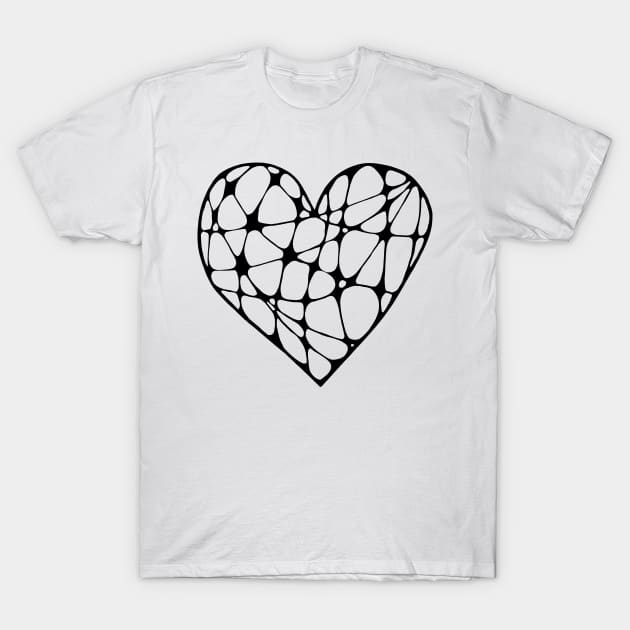 Spiderweb heart T-Shirt by Smoky Lemon